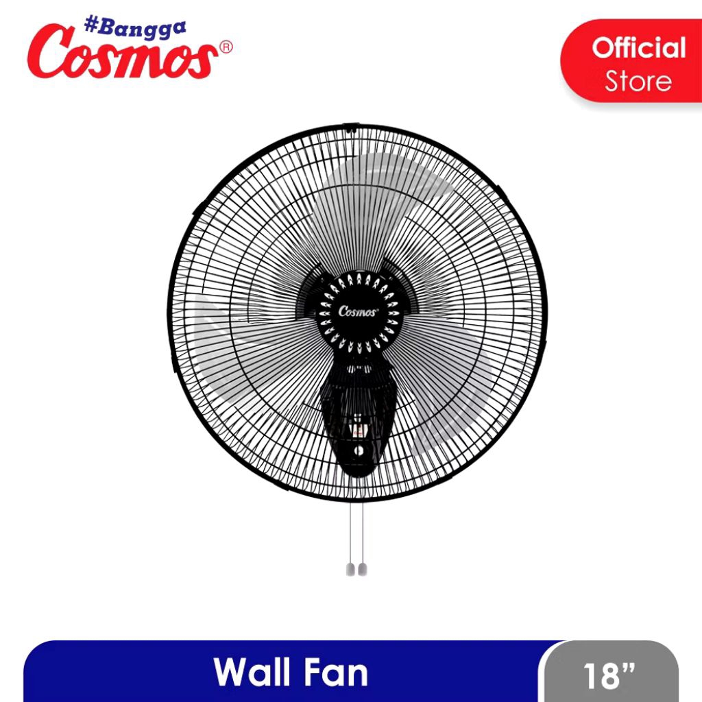COSMOS Wall Fan WIF 1803 PSR Kipas Angin Dinding Remote 18 Inch