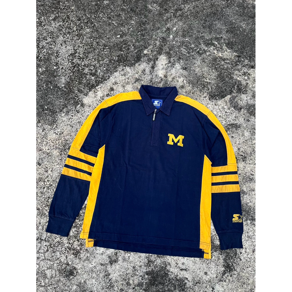 RUGBY SHIRT VTG STARTER MICHIGAN