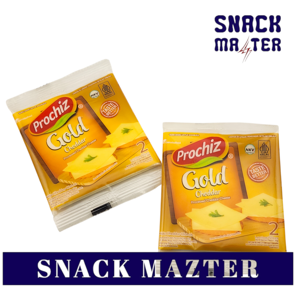 

Prochiz Gold Slice Chedar Cheese - Netto 26 gr (Isi 2 Slice)