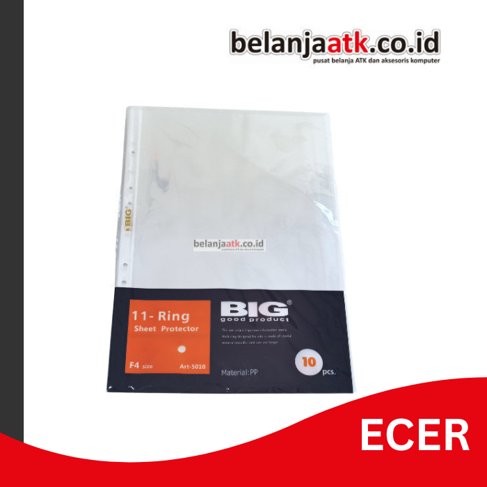 

[ECER] Document pocket BIG 5009 Ukuran F4 (Folio) / Sheet Protector Plastik