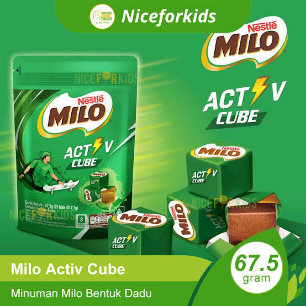 

MILO CHOCOLATE ACTIV CUBE 67.5gr ISI 25 CUBE