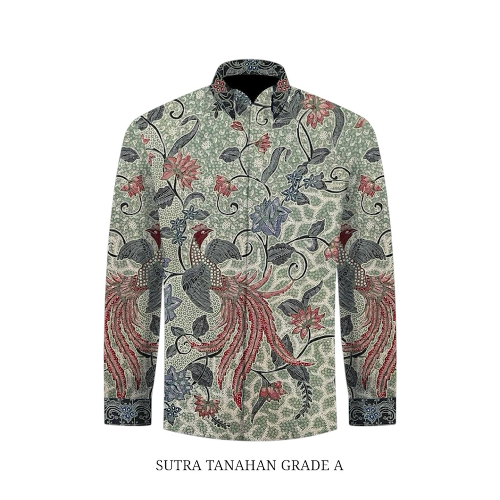 Kain batik tulis sutra atbm grade A kemeja batik tulis pria asli 100% premium SA106