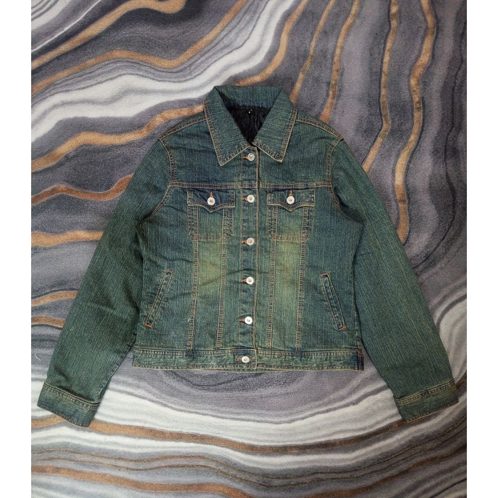 Trucker Jacket Jeans Unknown Brand Second Original