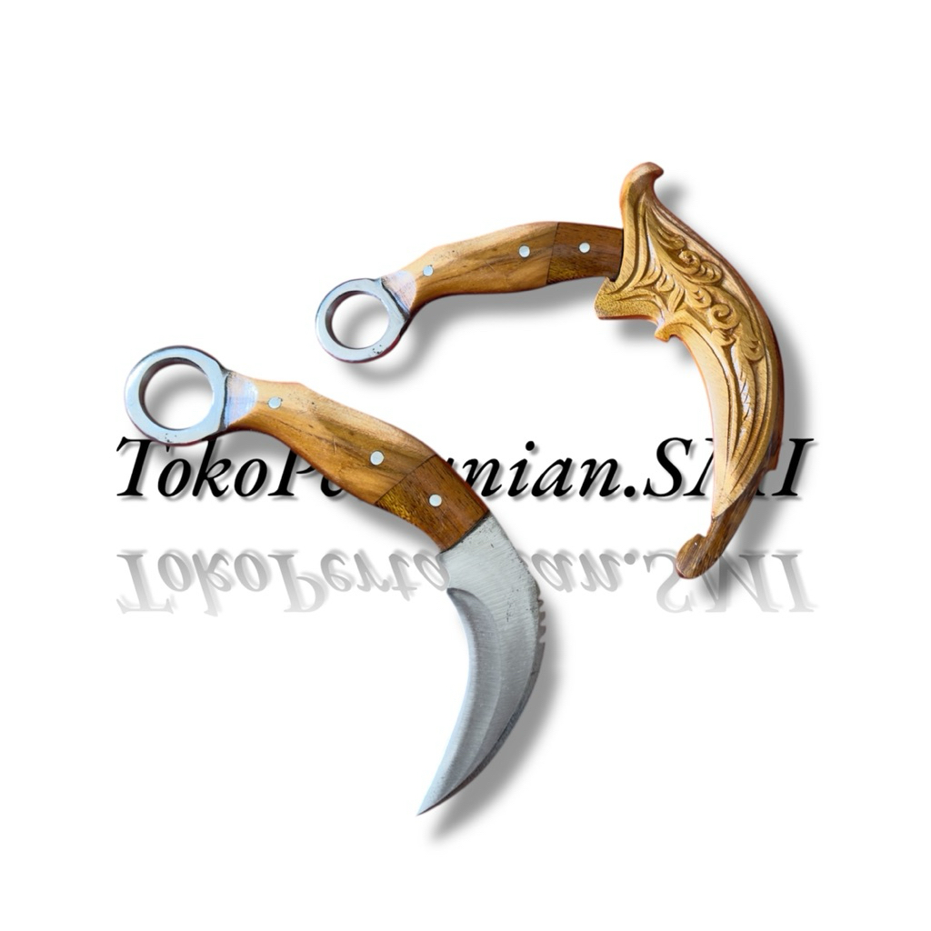 Kerambit Ukir Batik Krambit Fulltang Ukuran Besar