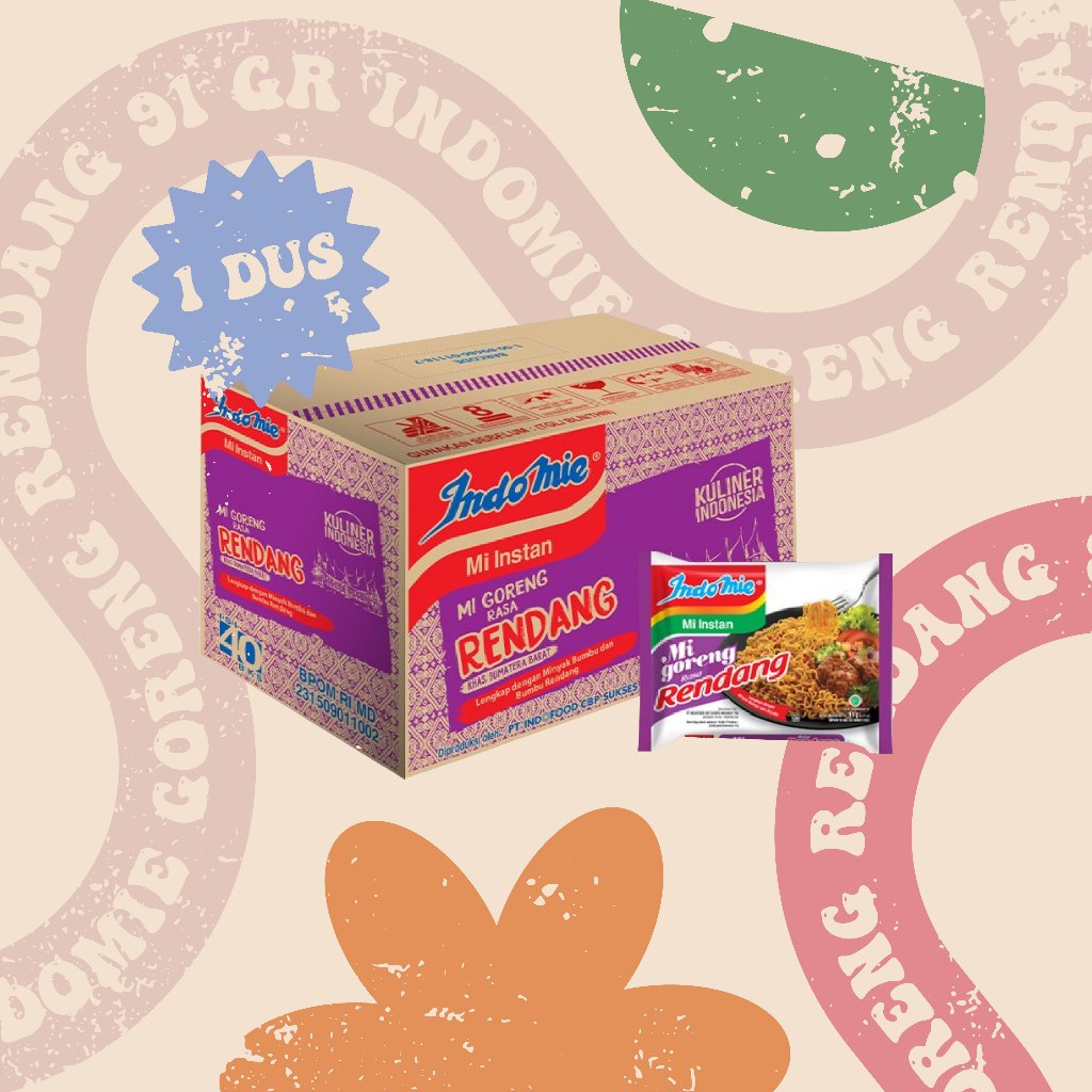 

Indomie Mie Instan Goreng Rendang 1 Dus