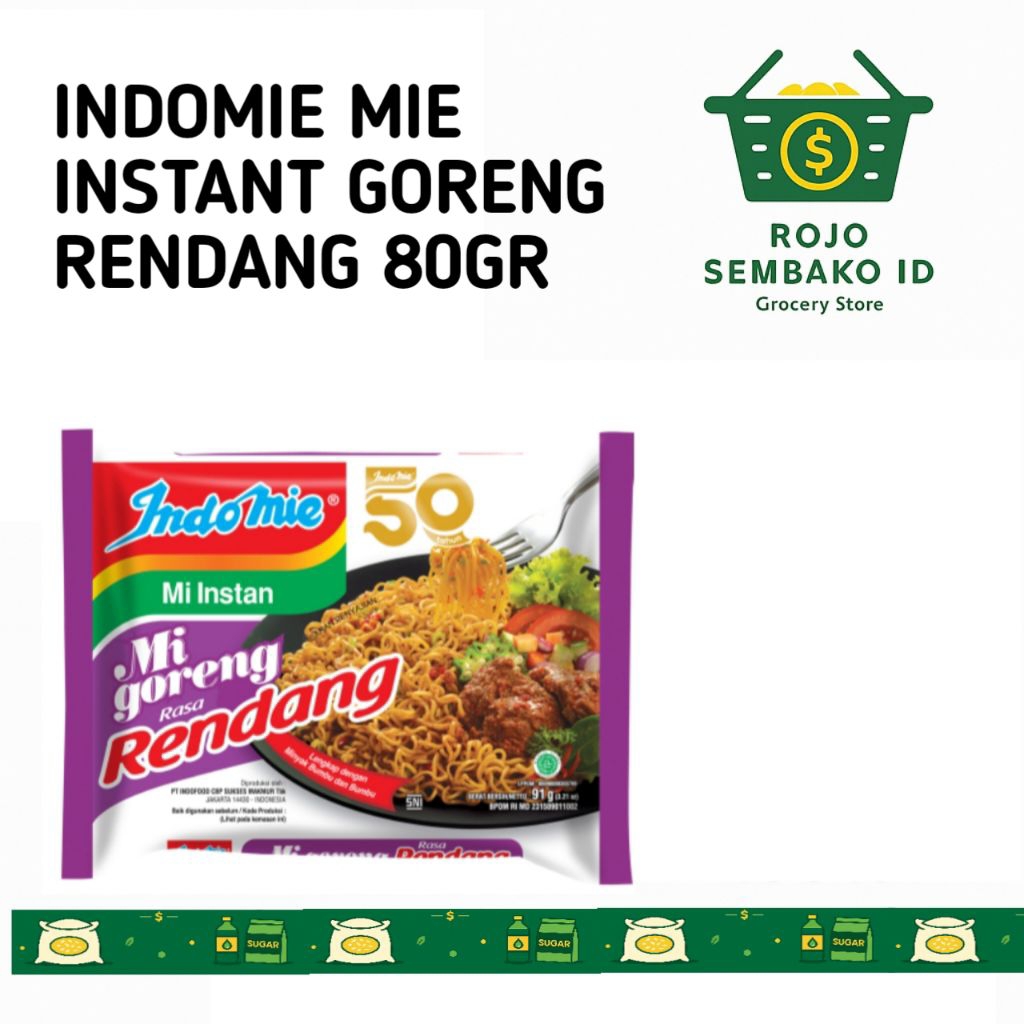 

INDOMIE GORENG RENDANG 80GR – MIE INSTANT LEZAT