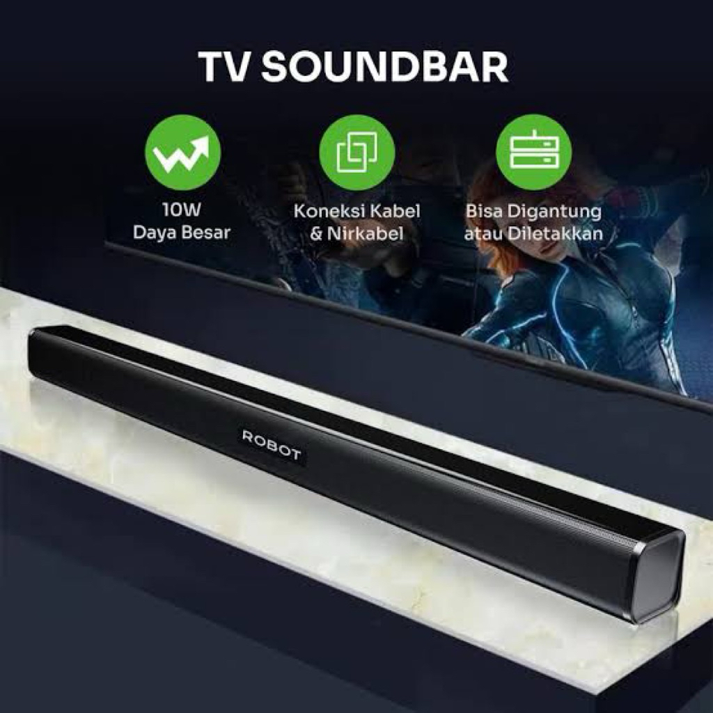 Robot Bluetooth Speaker TV Soundbar Pengeras Suara Home Theater
