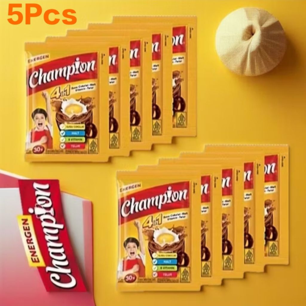 

Mayora Champion 4in1 - Susu Cokelat Energi, 1 Renceng isi 5 Sachet.