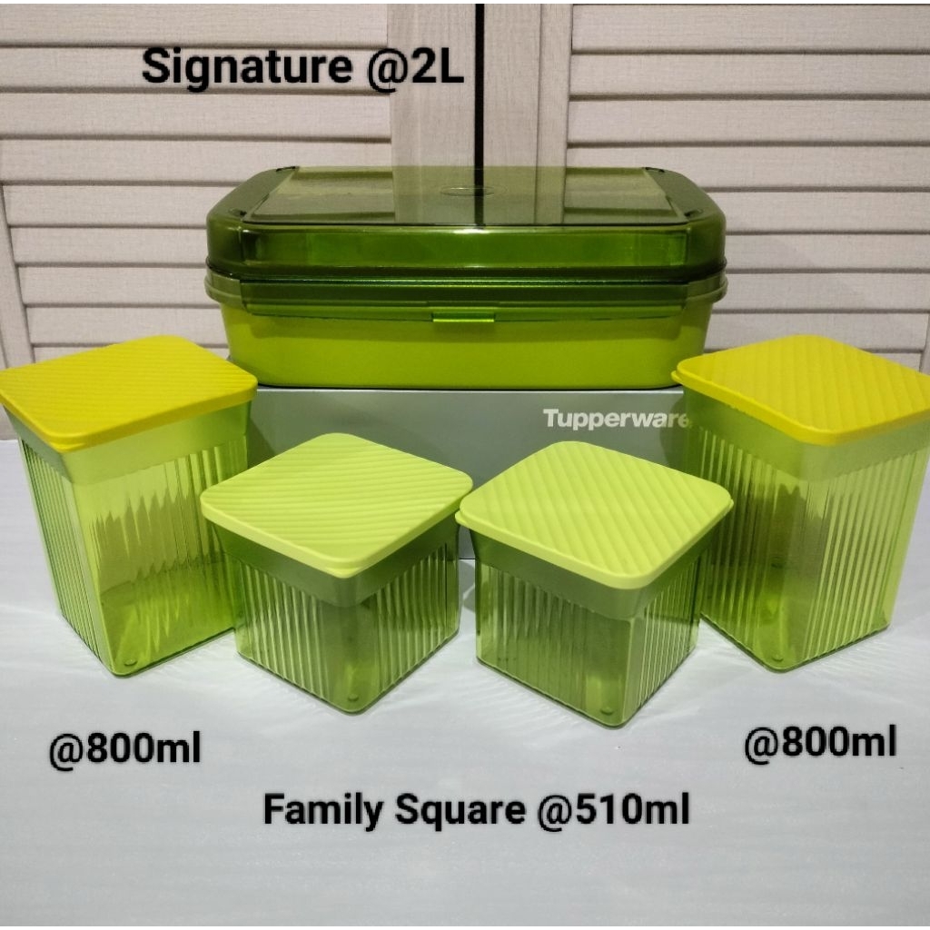Family mate square/family mate square Tupperware/family mate square pink/signature 2L/ezy keeper 2L/