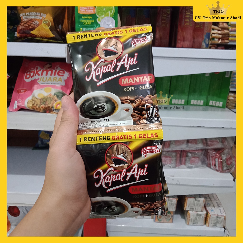 

Kopi Kapal Api Mantap 25g Renteng ( tanpa gelas )