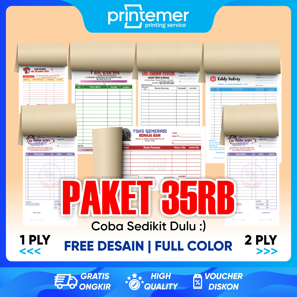 

Nota Custom Paket 35RB All Size 1 Ply dan 2 Ply