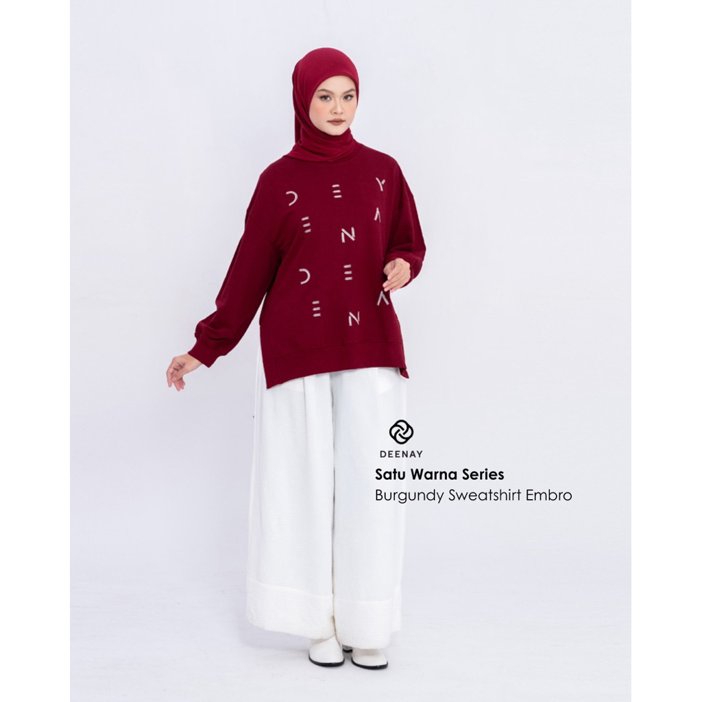Deenay Sweatshirt Satu Warna - Atasan Deenay Agustusan
