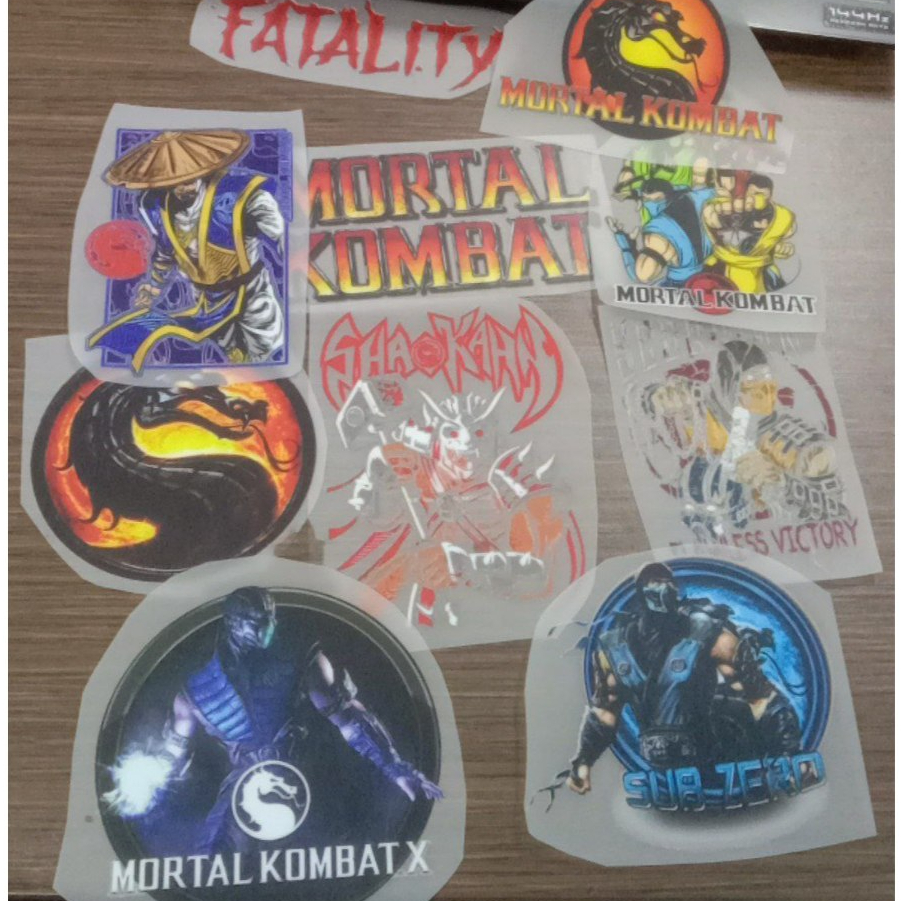 

SABLON STIKER DTF SATUAN - MORTAL KOMBAT - UKURAN 10 - 12 CM