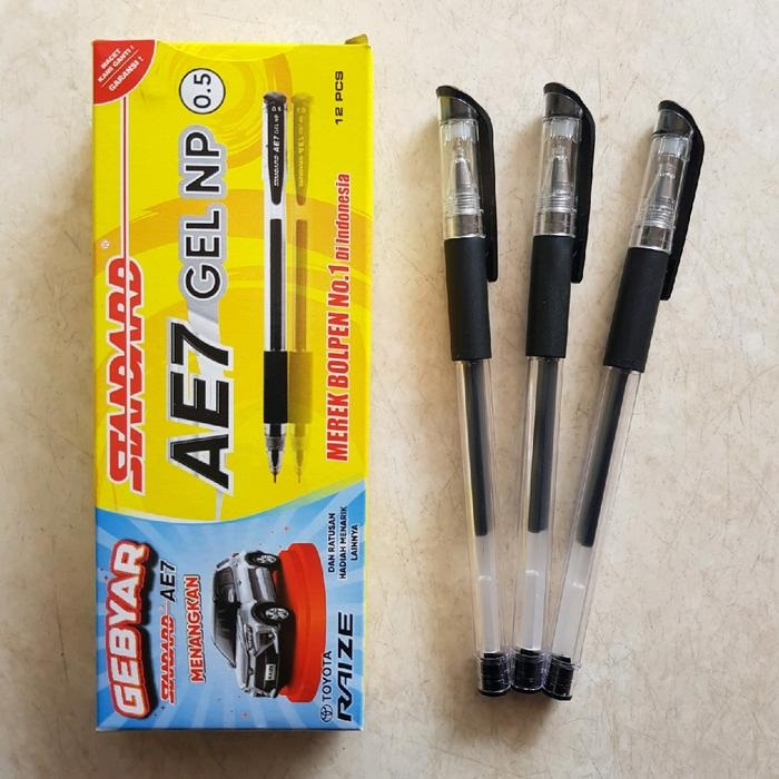 

Standard Pen AE7 Gel NP 0.5 | ( 1 Kotak isi 12 Pcs )
