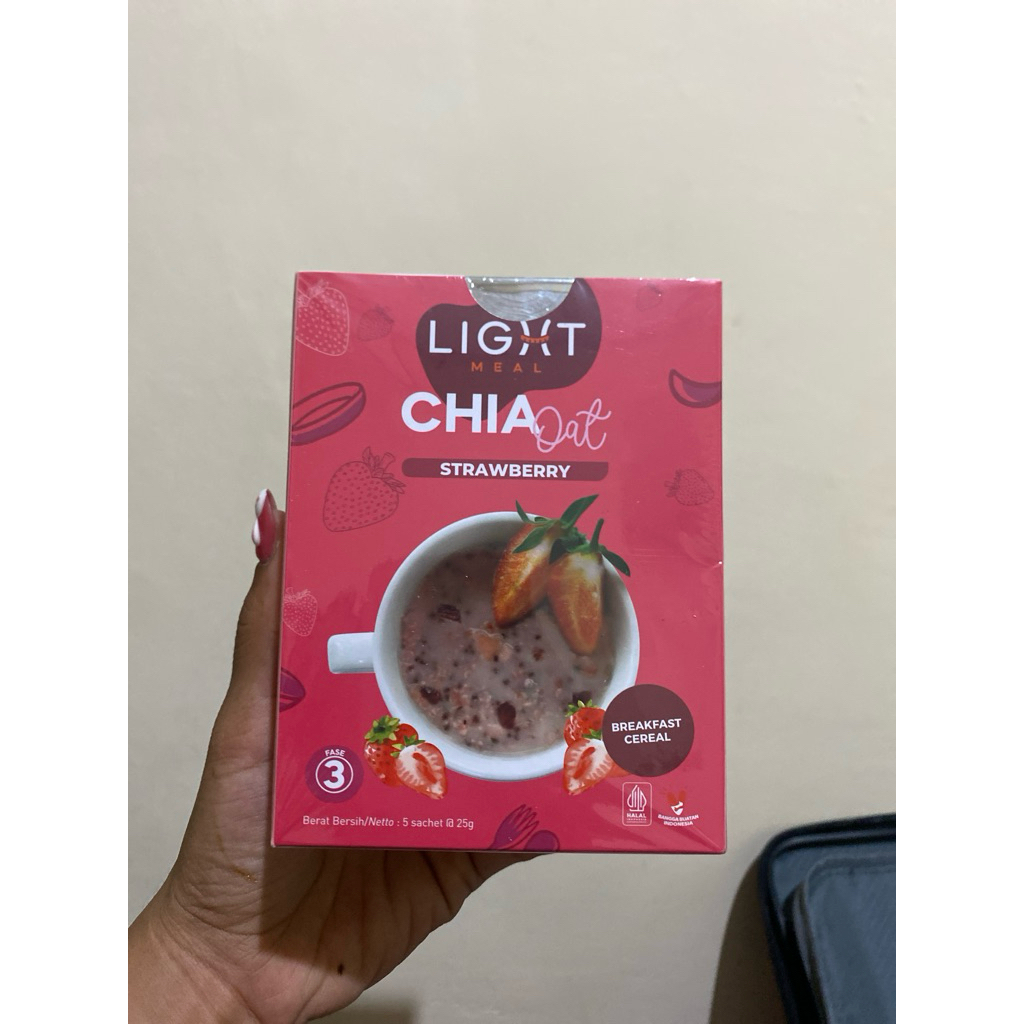 

LIGHTCOACH - Chia Oat Strawberry | Oatmeal Diet | Instan | Dengan Buah Asli