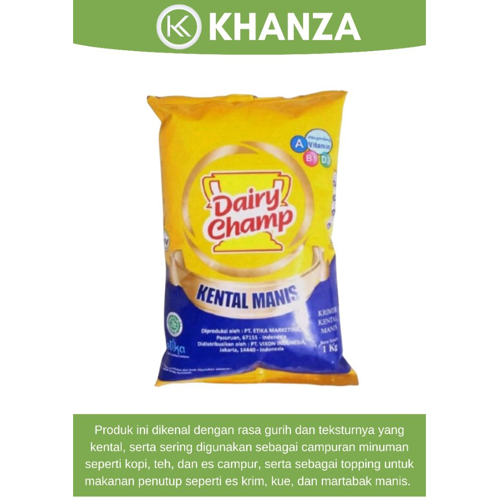 

Dairy Champ 1kg Bag Krimer Kental Manis Reffil 1kg