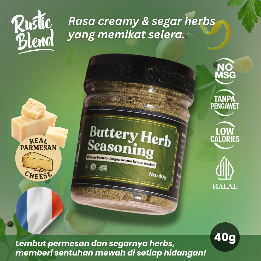 

Dry Rub Bumbu Marinasi Ayam Panggang, Grill & Pasta | Non Pedas Rendah kalori Tanpa Gula No MSG 40g