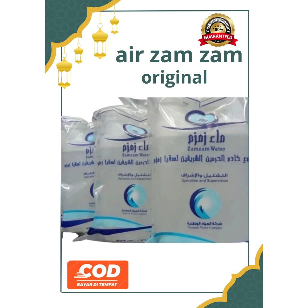 

( ORIGINAL 100% ) Air zam zam asli kemasan jerigen 5 liter 100% original oleh oleh haji dan umroh