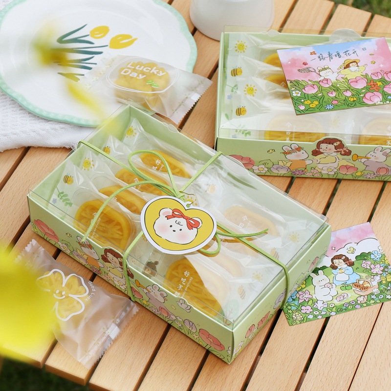 

Box Mika Nastar Taiwan Cookies Kue Macaron Mooncake - Kardus plus Mika transparan dengan tali 21,3x13,3x4,8cm
