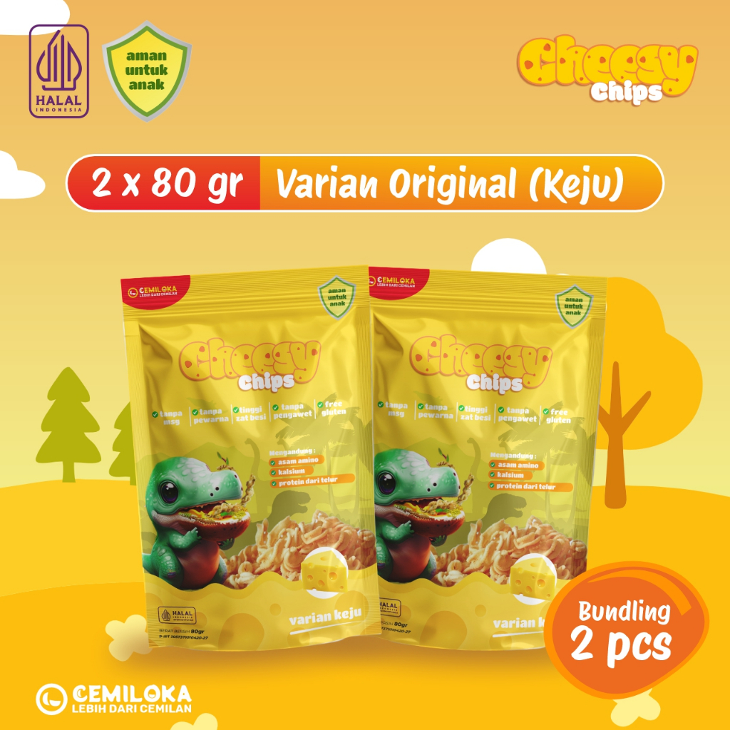 

BUNDLING 2PCS CHEESY CHIPS KEJU – NO MSG • ZIPLOCK • GLUTEN FREE • LEZAT ALAMI • CEMILAN KELUARGA