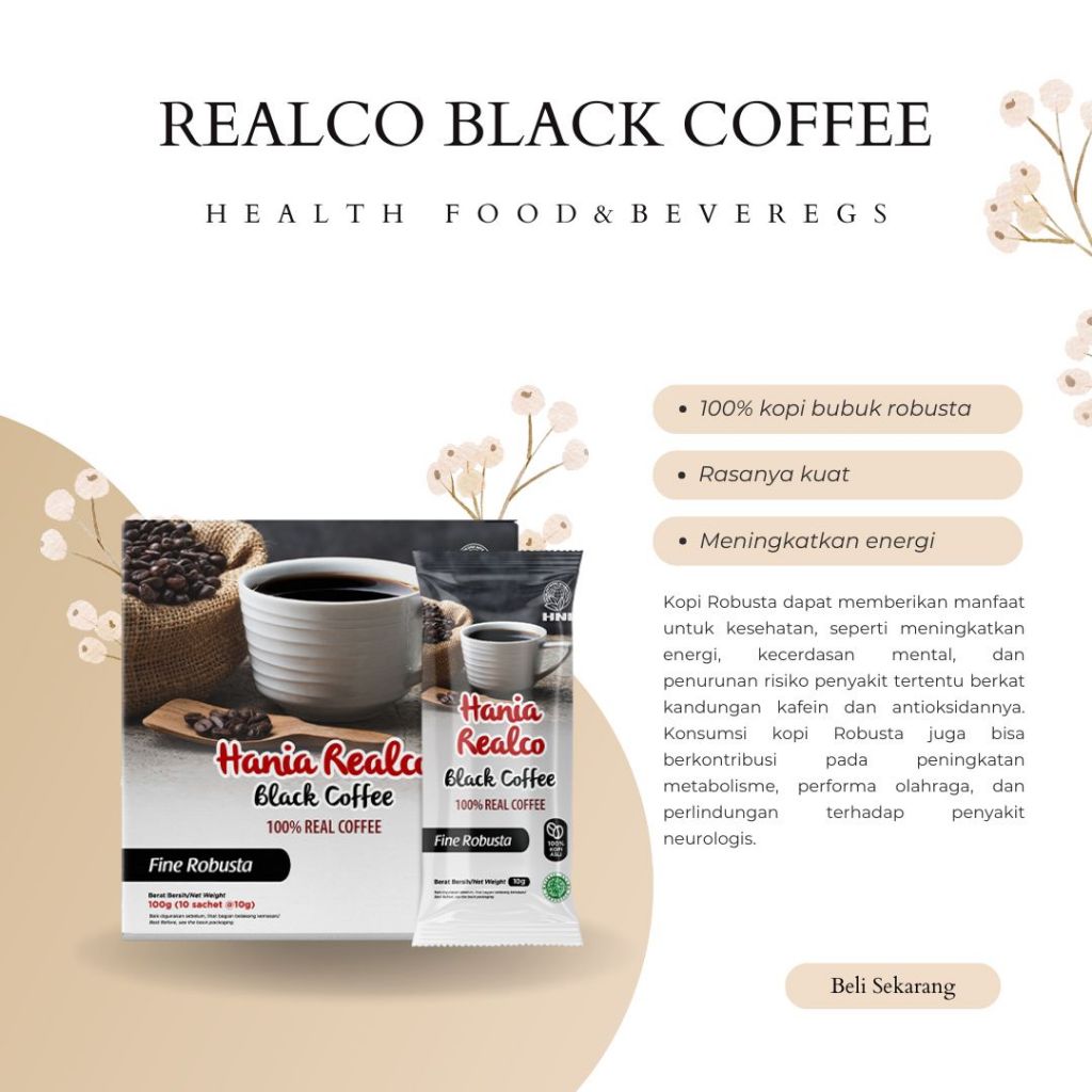 

HANIA REALCO BLACK COFFEE FINE ROBUSTA