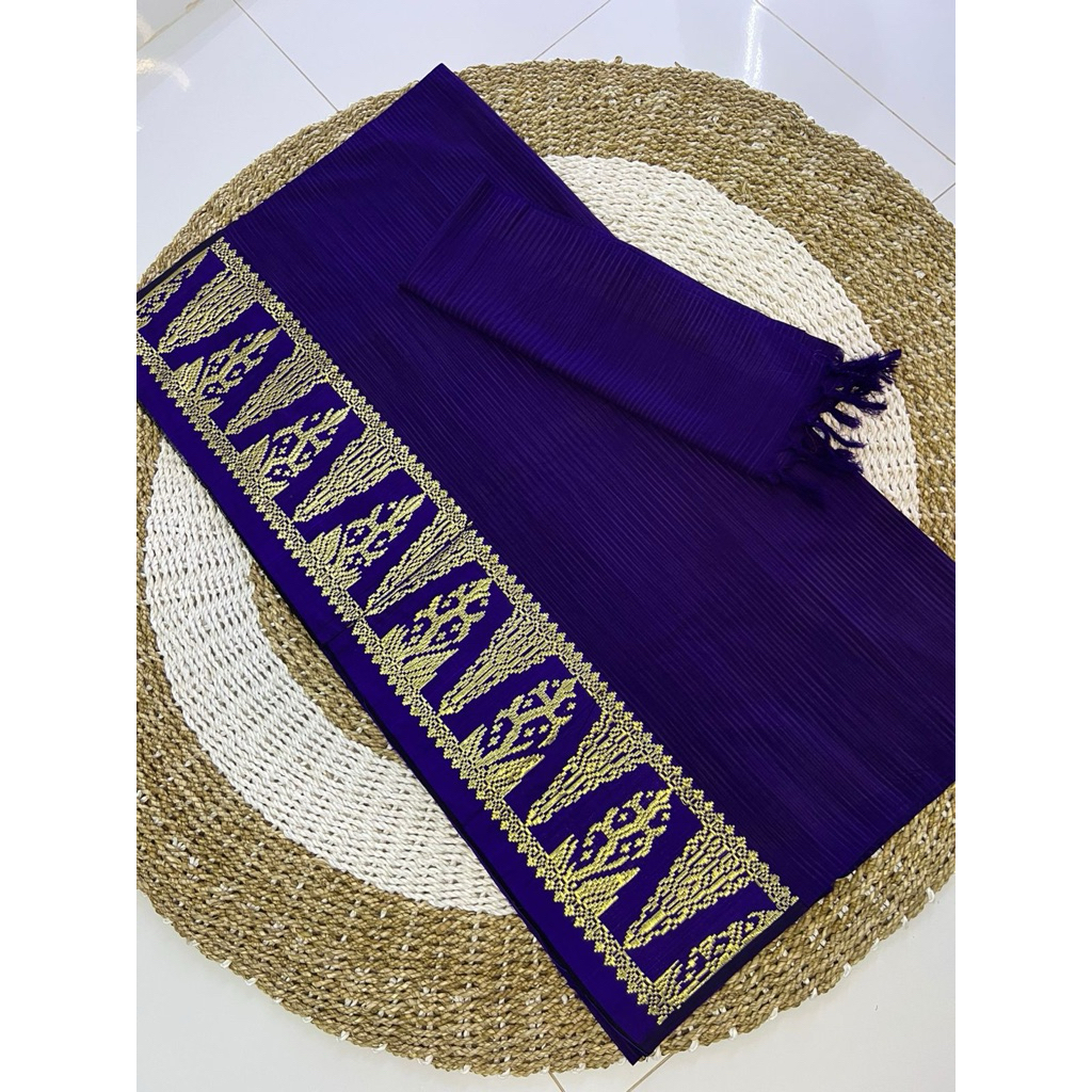 Kamen Endek Seseh Lasem Alam Tumpal Songket Set Selendang