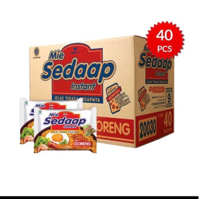 

MIE SEDAP INSTANN GORENG 1dus isi 40biji enakk bangettty