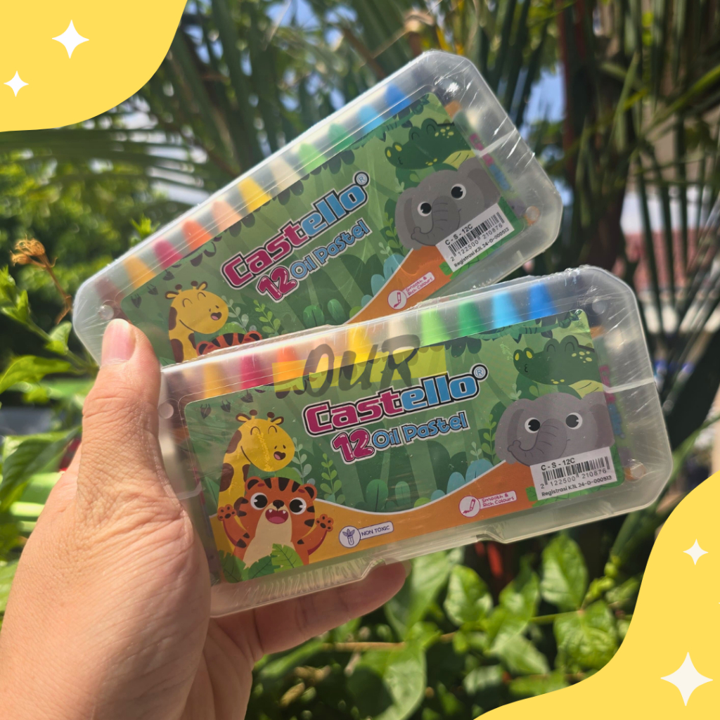 

CRAYON CASTELLO/ PEWARNA/ OIL PASTEL 12 COLOUR/ Crayon 12 Warna Castello [Our_projects]