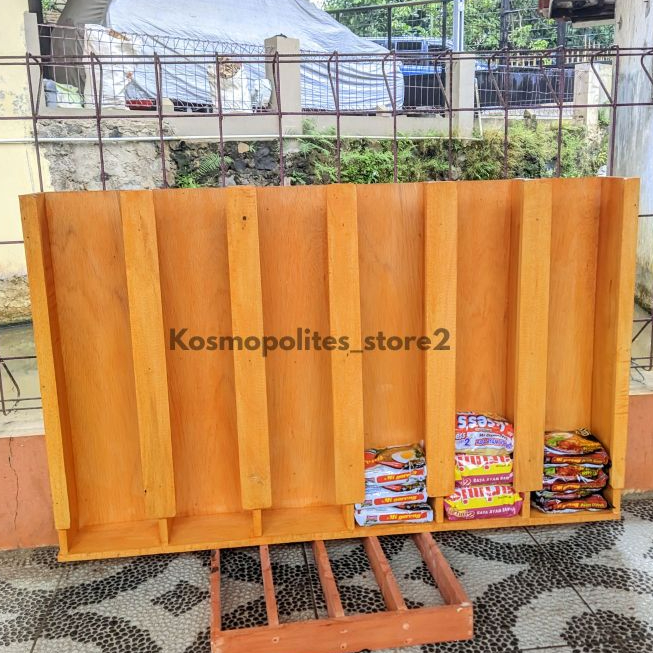 Display Mie Instan/Display warmindo/rak indomie kayu