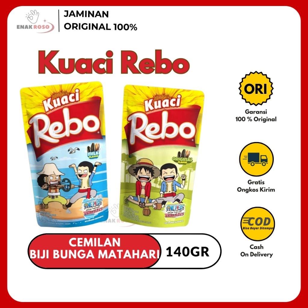 

Kuaci Rebo Biji Matahari 140 gr