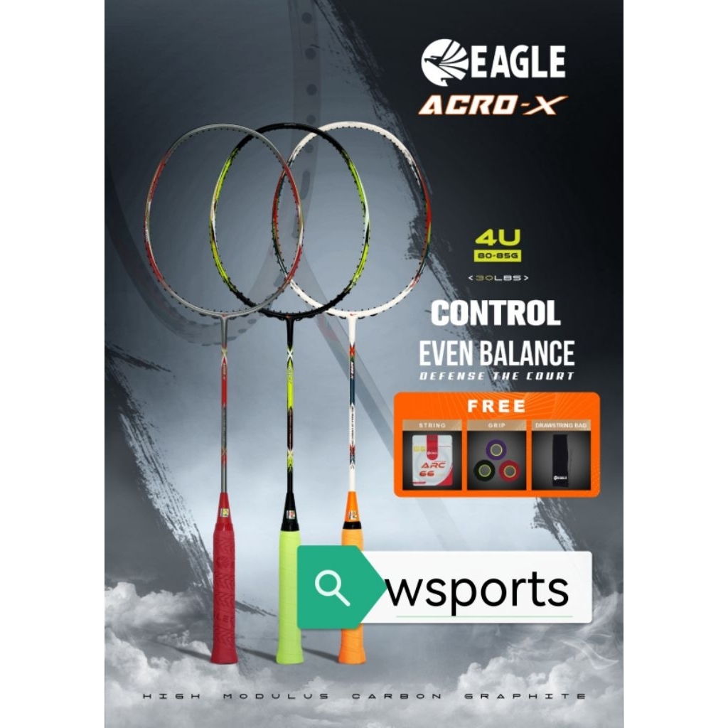 Raket Badminton Eagle ACRO X Original