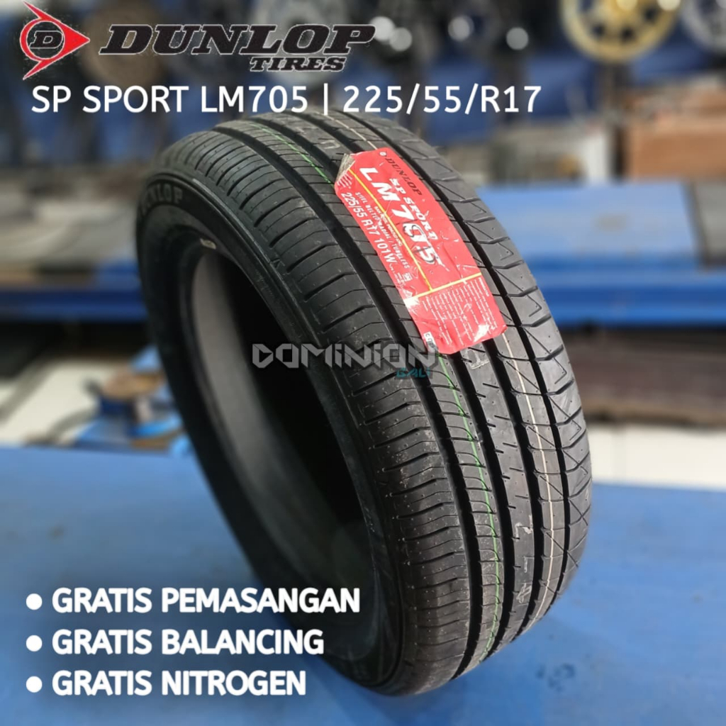 BAN DUNLOP UKURAN 225/55/R17 DUNLOP SP SPORT LM705 BAHAN BERKWALITAS DAN AWET BAN TUBLES HARGA MURAH