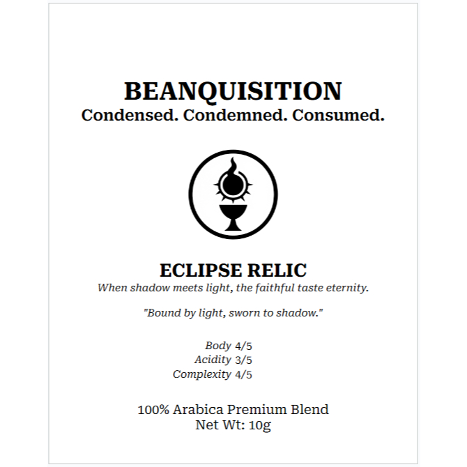 

Beanquisition Eclipse Relic – Cocoa-citrus-winey – 100% Arabica Premium Blend Kopi – Drip Bag