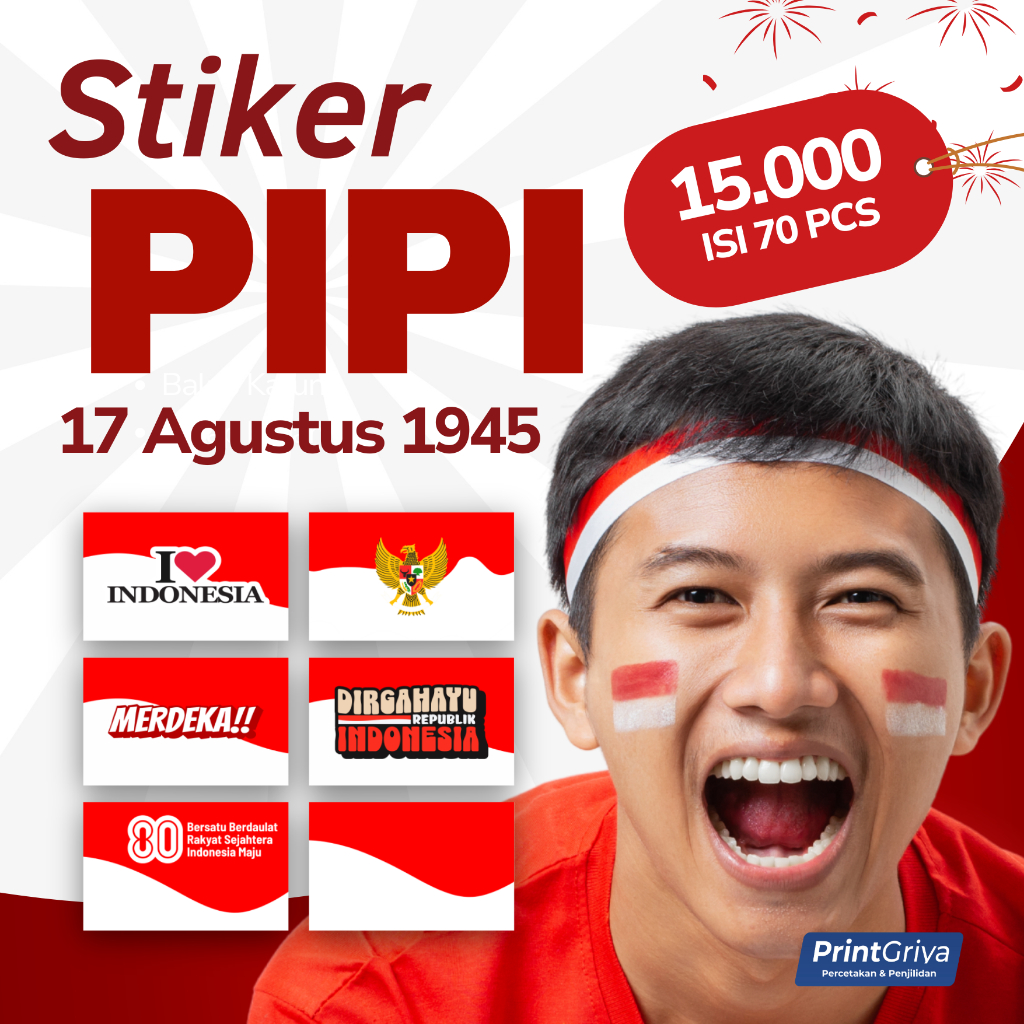 

[KALIMANTAN] STIKER STICKER PIPI BENDERA MERAH PUTIH 17 AGUSTUS 1945