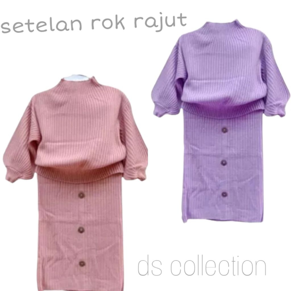 sweater rajut/setelan rajut anak/setelan rok rajut anak  usia anak 2__9 tahun