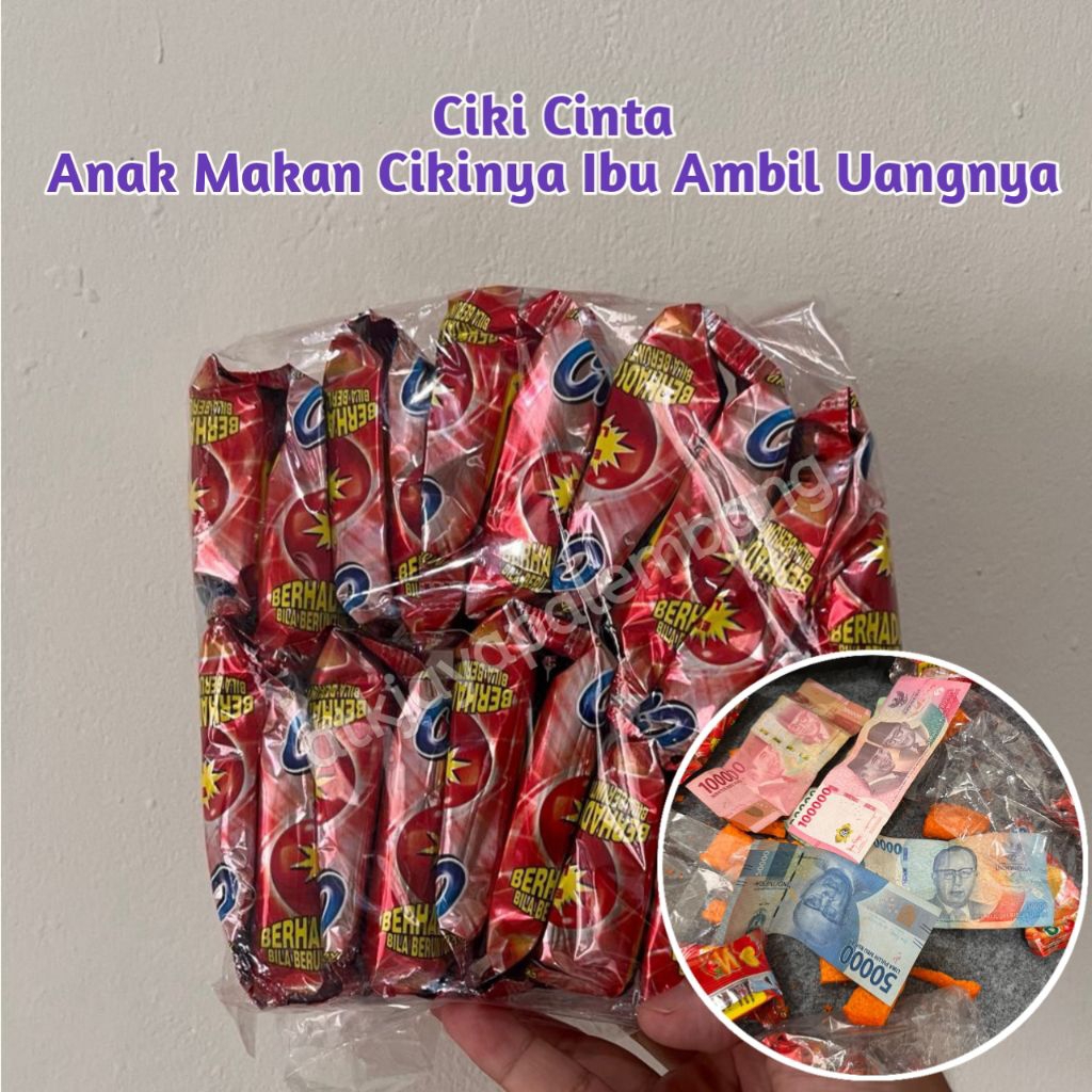 

snack cinta stik berhadiah uang dan emas jika beruntung isi 10