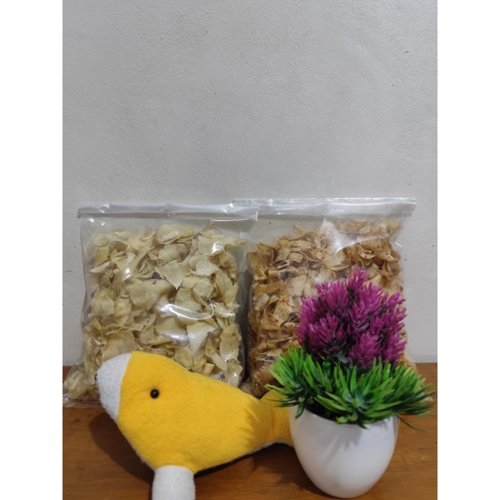 

Keripik Talas Asin original dan Pedas Asin