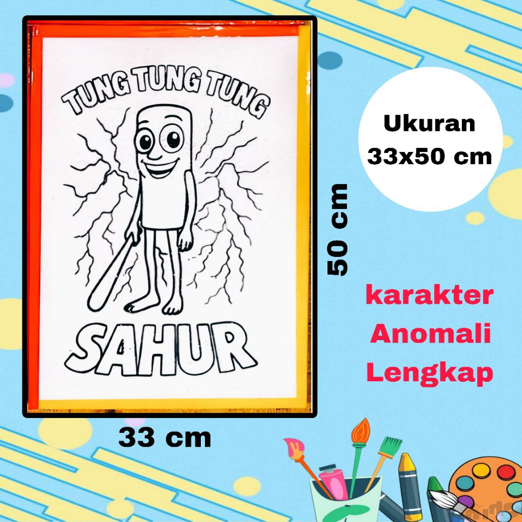 

( Harga Per PCS )Sterofoam Mewarnai / Styrofoam Lukis Ukuran 33x50 Untuk anak Berkreasi