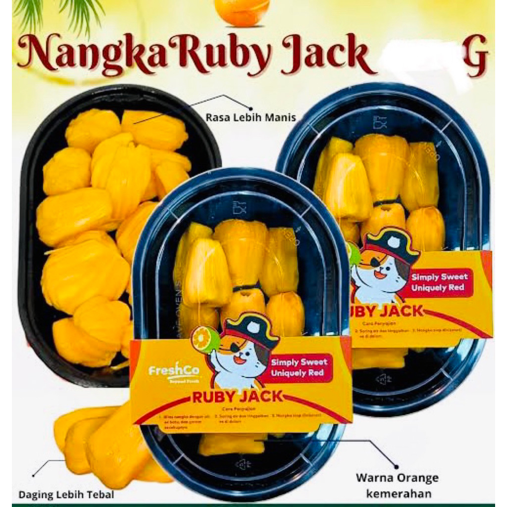 

Nangka Ruby Jack FreshCo Super Manis Daging Oren Manis Simply Sweet Uniquely Red Cepat & Segar /pack