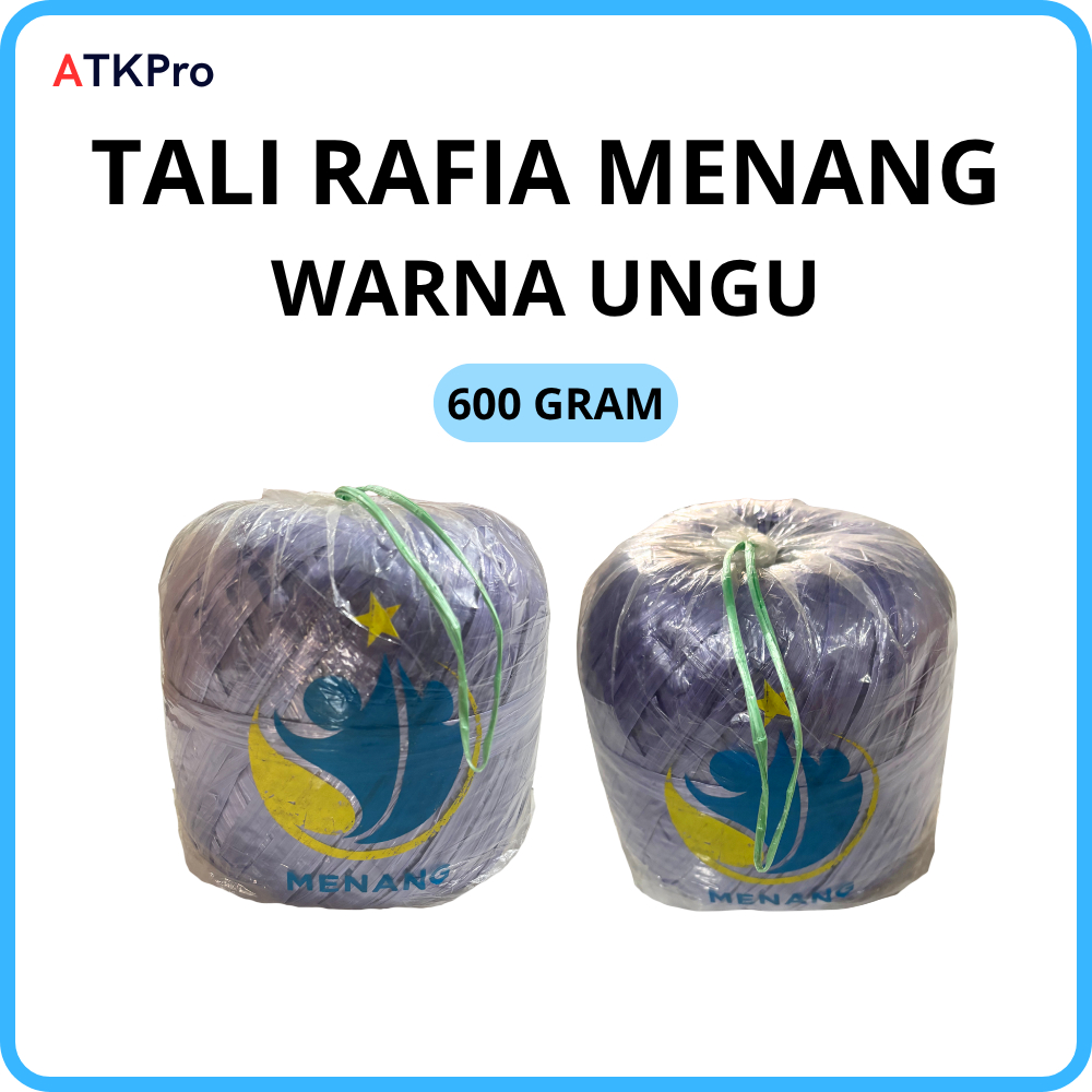 

TALI PLASTIK RAFIA UNGU 1 KG / RAFIA WARNA UNGU 1 KG KUAT MURAH