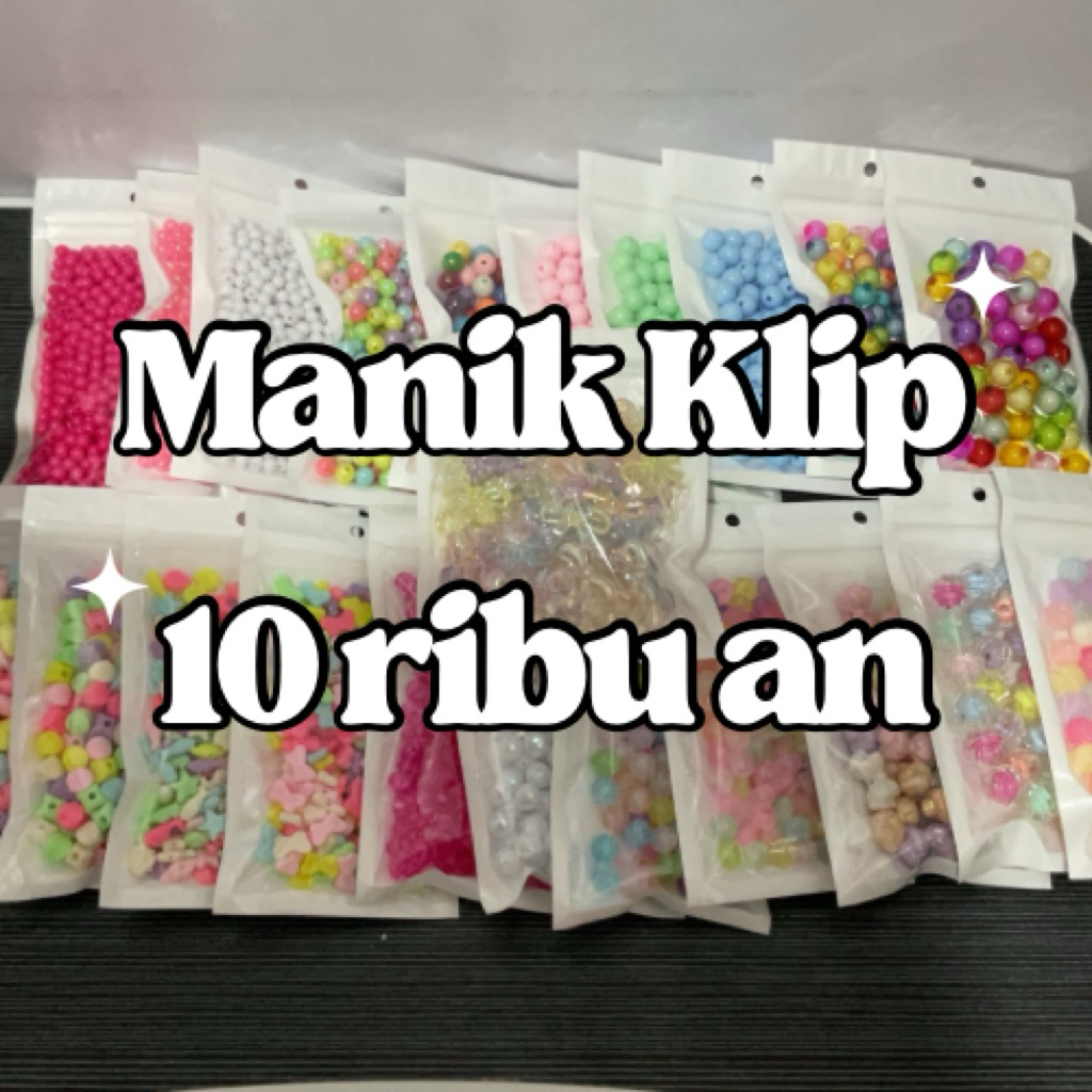 MANIK KLIP 10 ribu 50gram DIY MOTE BEADS CHARM PHONE STRAP GANTUNGAN KUNCI HP BAG