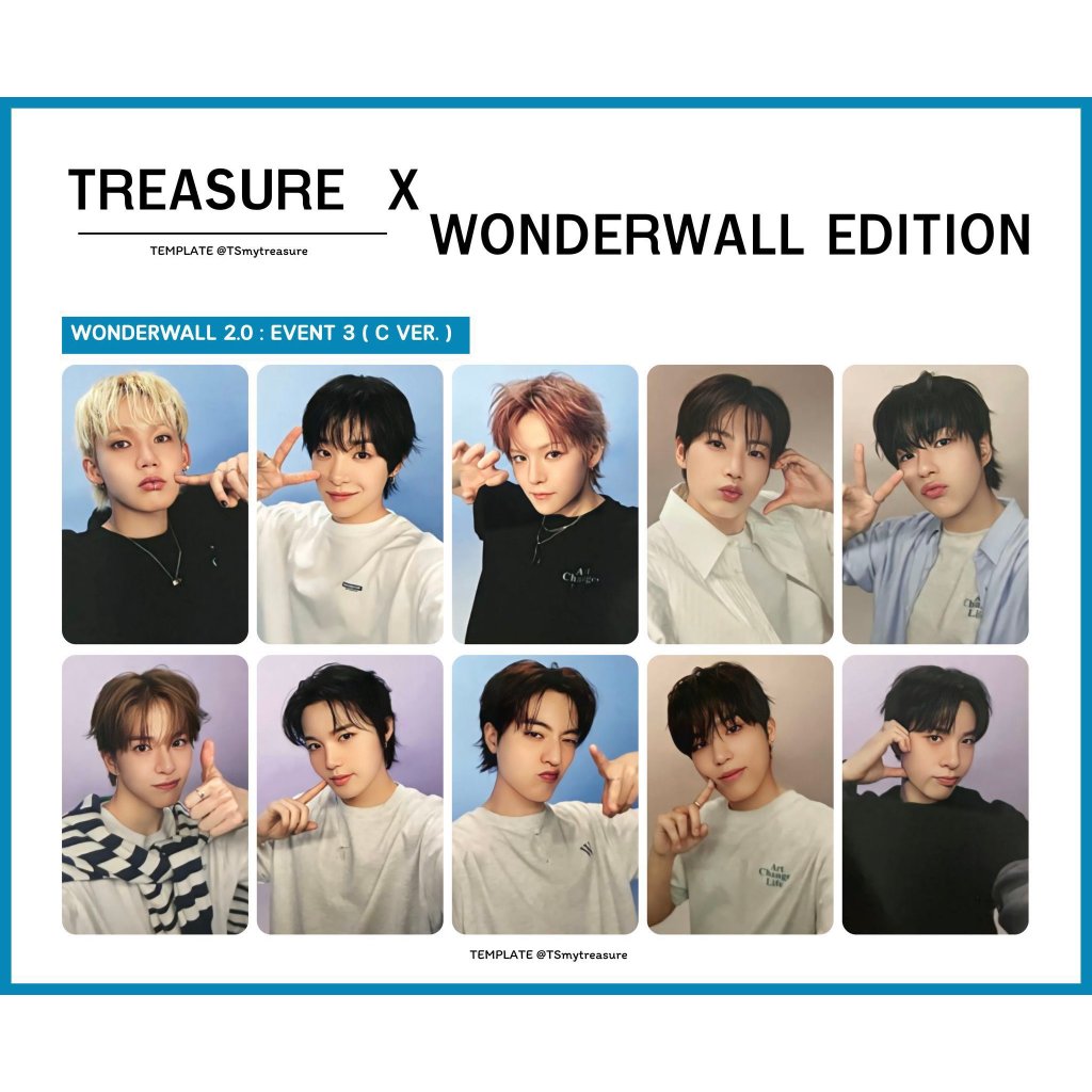 [READY] TREASURE X WONDERWALL PHOTOCARD PC COLLAB FULLSET
