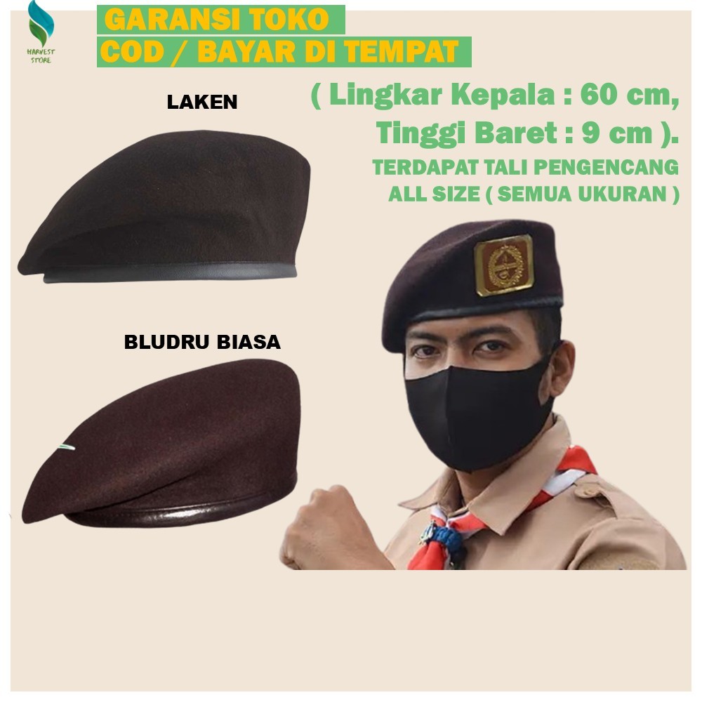 Topi Pramuka Topi Baret Pramuka Putra Perlengkapan Pramuka Lengkap Peralatan Pramuka SMA C83