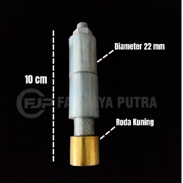 Engsel bawah Handerson Roda Kuning | Roda bawah pintu Handerson