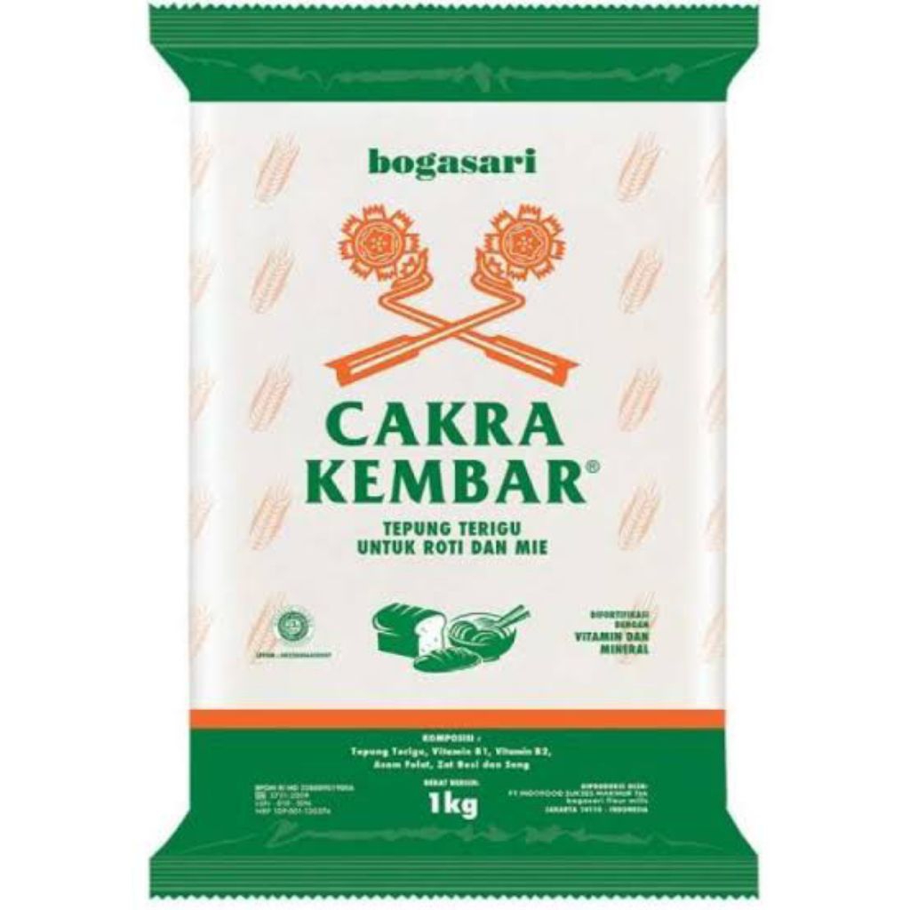 

Tepung terigu cakra kembar 1 kg