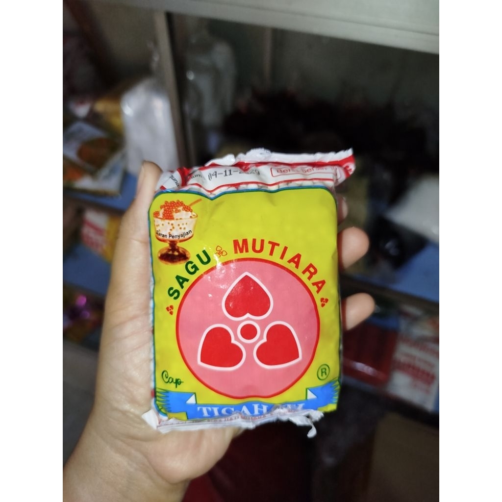 

Sagu Mutiara Cap Tiga Hati 100g