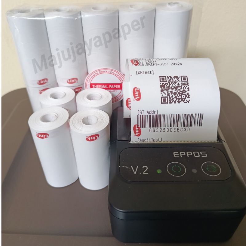 

KERTAS THERMAL EDC LOGO LINK 57×30mm Cocok Untuk Semua Jenis Printer Mini Edc/ Bluetooth