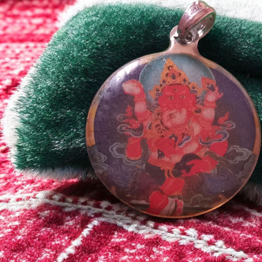 kalung liontin tibet jambhala merah red zhambhala
