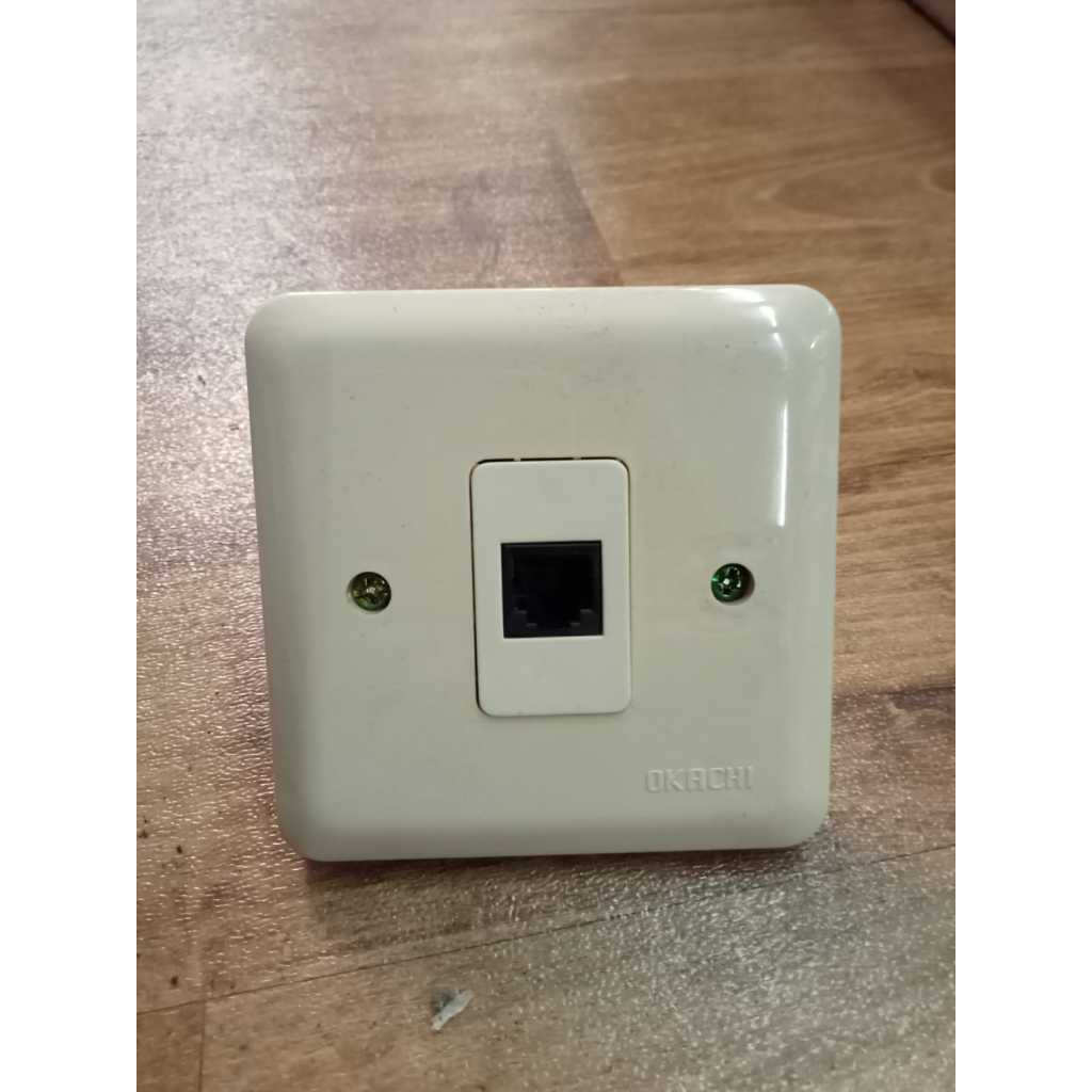 [OBRAL] Socket Telpon RJ11 Stopkontak Anten Broco Mhgny Stop kontak Telepon Okachi