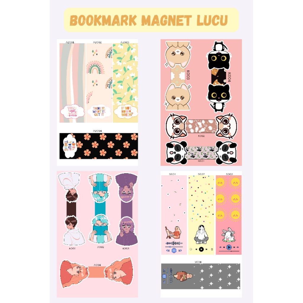 

READY!! Bookmark atau Pembatas Buku Magnet Lucu| Magnet Tempel | Bookmark Tempel | Bookmark Lucu Murah | Bookmark Kekinian | Bookmark Kawai | Bookmark Karakter